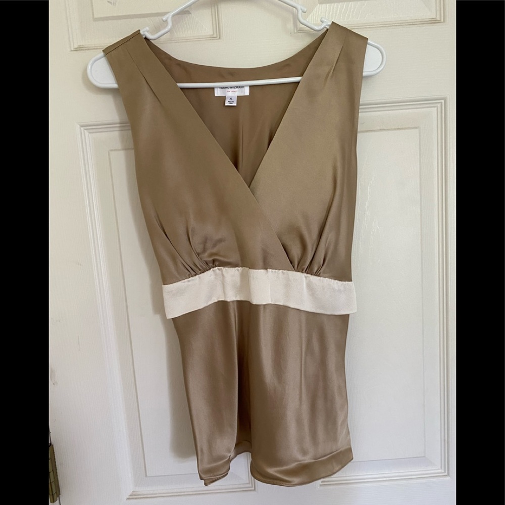 Isaac Mizrahi for target silk v-neck Y2K tank top XL